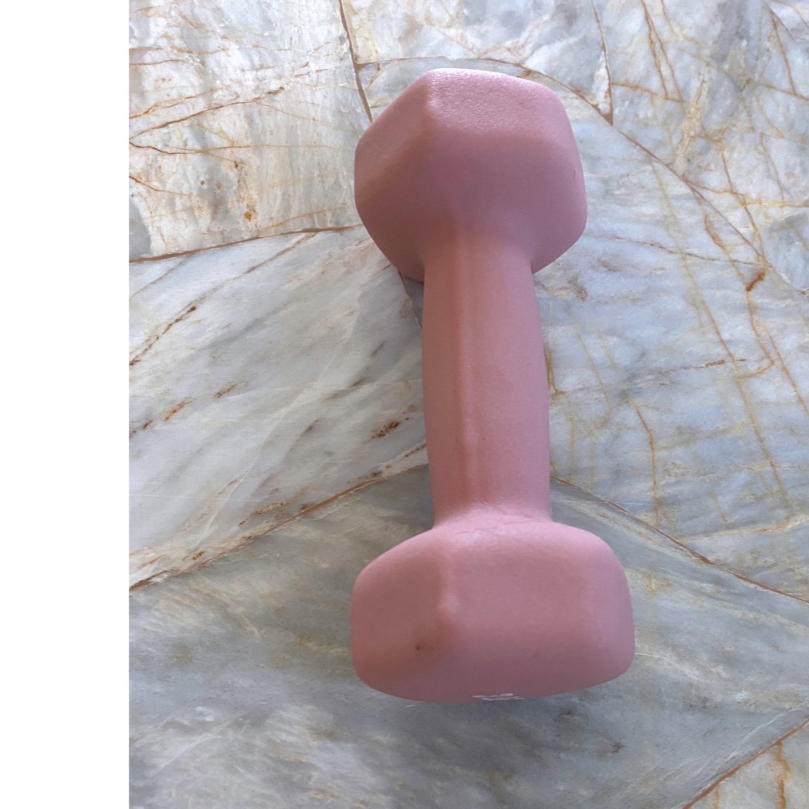 Pink 3lb Neoprene Hex Dumbbell Single Hand Weight For Fitness And Toning